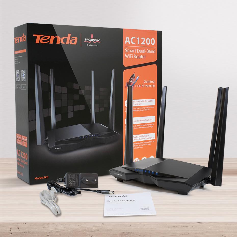 Tenda AC6 Wireless Wifi Router 1200M 11AC Dual Band  Repeater 2.4G/5G APP Remote Control EU/US Firmware RU Custom