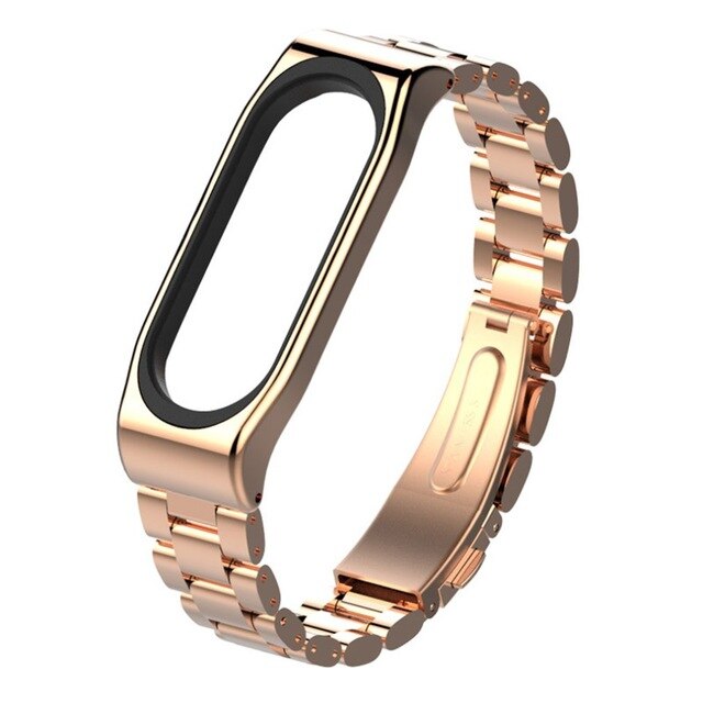 Suitable For Millet Bracelet 3 Metal Strap Wristband Stainless Steel Magnetic Absorption Three Beads Replacement Strap