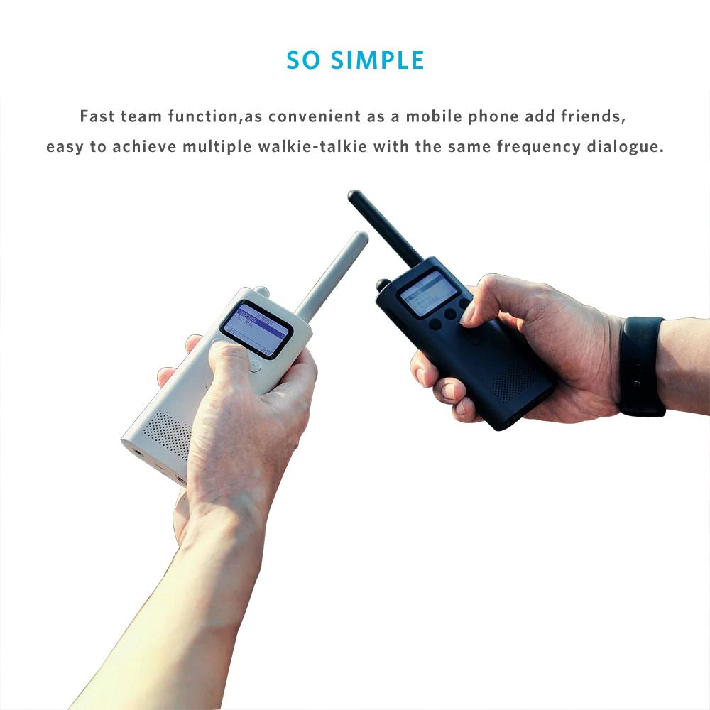 Xiaomi Mijia Smart WalkieTalkie FM Radio 8 Dayds Standby Smart Phone APP Location Share Fast Team Talk