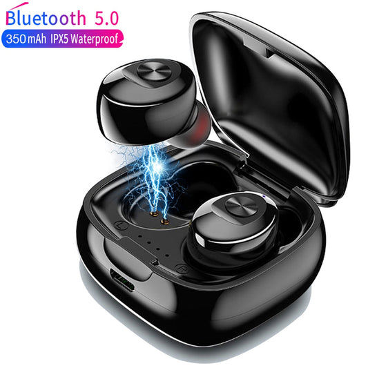 XG12  Wireless Headphones 5.0 True Bluetooth Earbuds IPX5 Waterproof Sports Earpiece 3D Stereo Sound Earphones with Charging Box