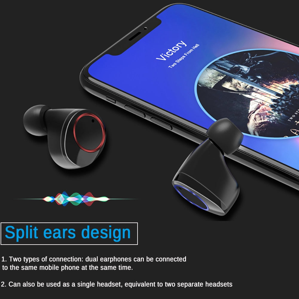 TWS Wireless Earphone Bluetooth 5.0 Earphones Power Display Touch Control Sport Stereo Cordless Earbuds Headset Charging Box