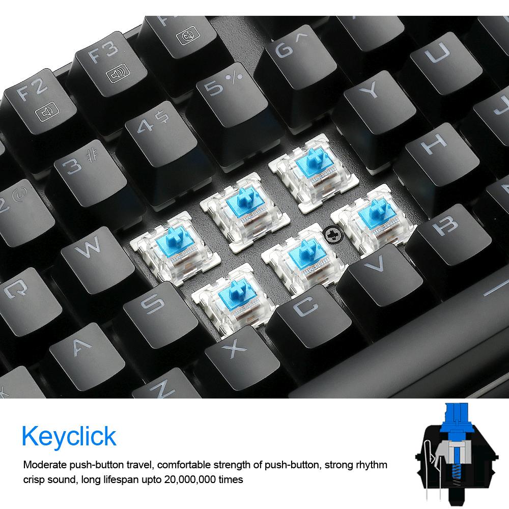 Redragon USB mechanical gaming keyboard ergonomic RGB LED backlit keys Full key anti-ghosting 104 wired Computer gamer K551RGB