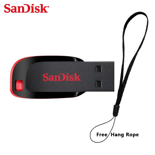 SanDisk Cruzer Blade CZ50 USB Flash Drive 128gb 64GB 32G 16GB 8GB Pen Drives USB 2.0 Support official verification 100% Original