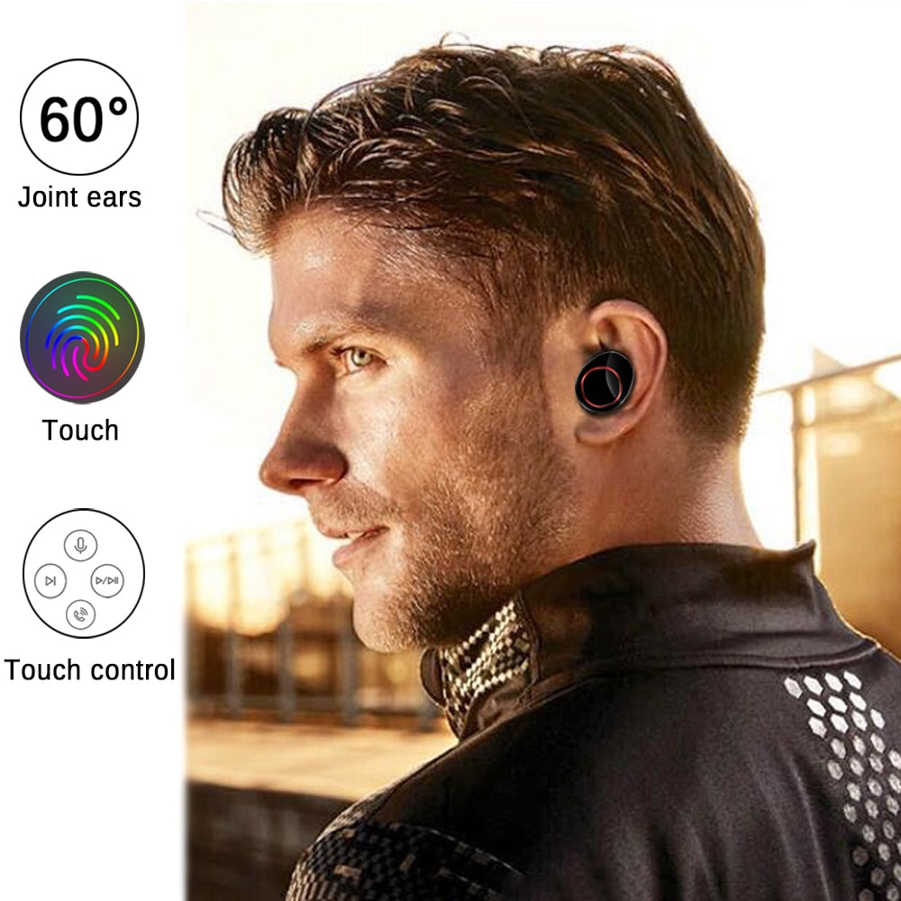 TWS Wireless Earphone Bluetooth 5.0 Earphones Power Display Touch Control Sport Stereo Cordless Earbuds Headset Charging Box