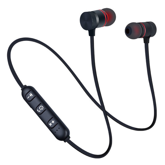 Wireless earphones Neckband Magnetic Sports 5.0 Bluetooth Earphone Stereo Earbuds Music Metal Headphones With Mic For All Phones