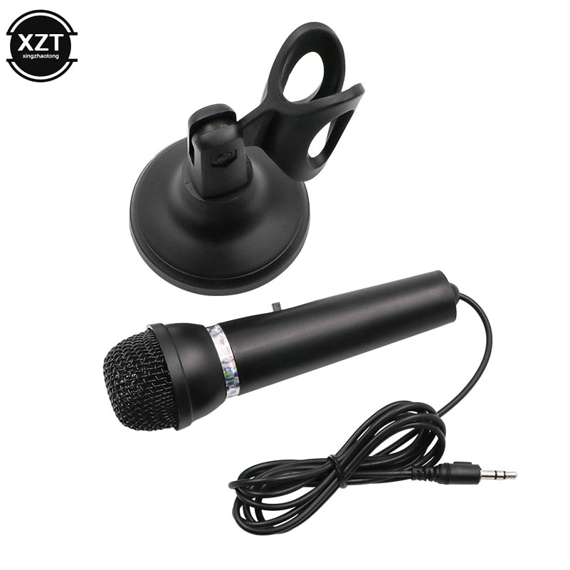 Condenser Microphone 3.5mm Plug Home Stereo MIC Desktop Stand for PC YouTube Video Skype Chatting Gaming Podcast Recording