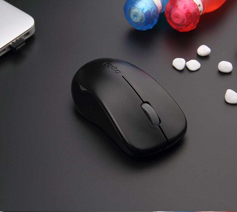 Rapoo Silent Wireless Optical Mouse Mute Button Click Mini Noiseless Game Mice 1000 DPI for Macbook PC Laptop Computer