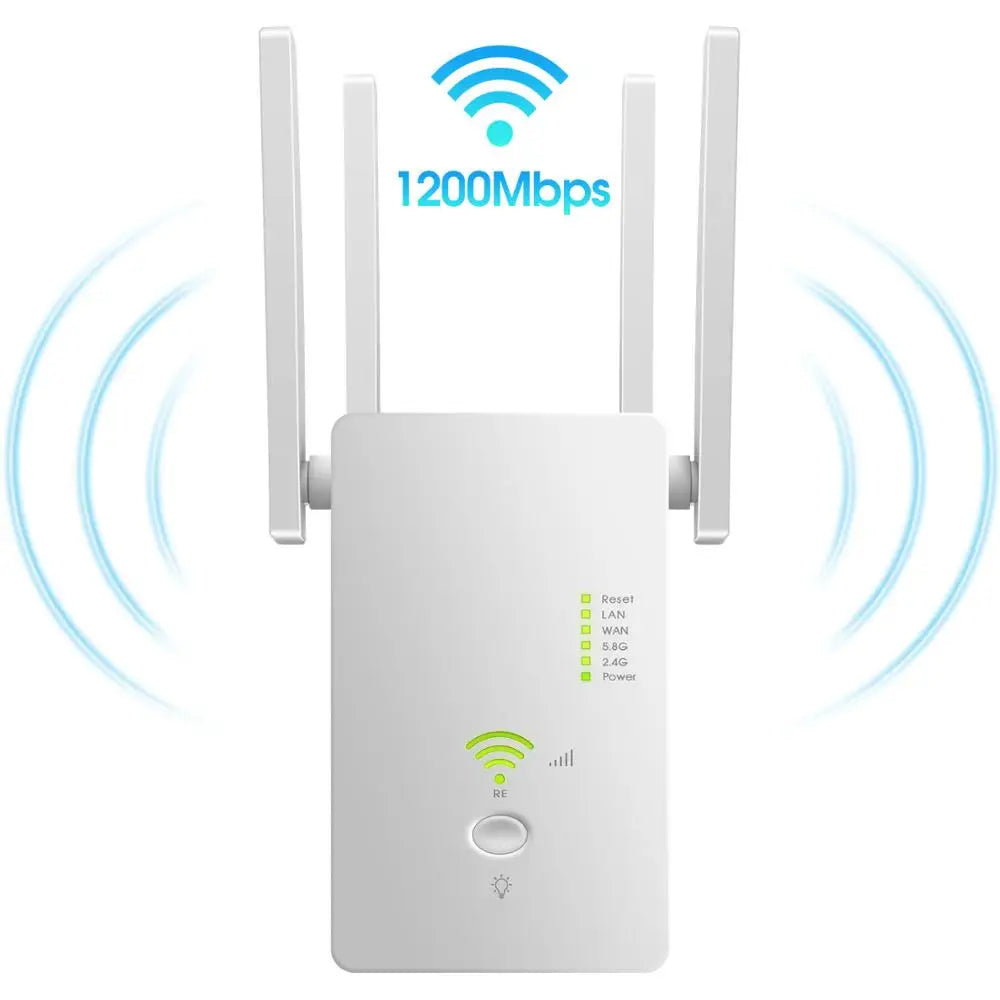 5Ghz WiFi Repeater Dual Band 2.4G& 5G Wireless Wifi Extender 1200Mbps Wi-Fi Amplifier wireless Access Point