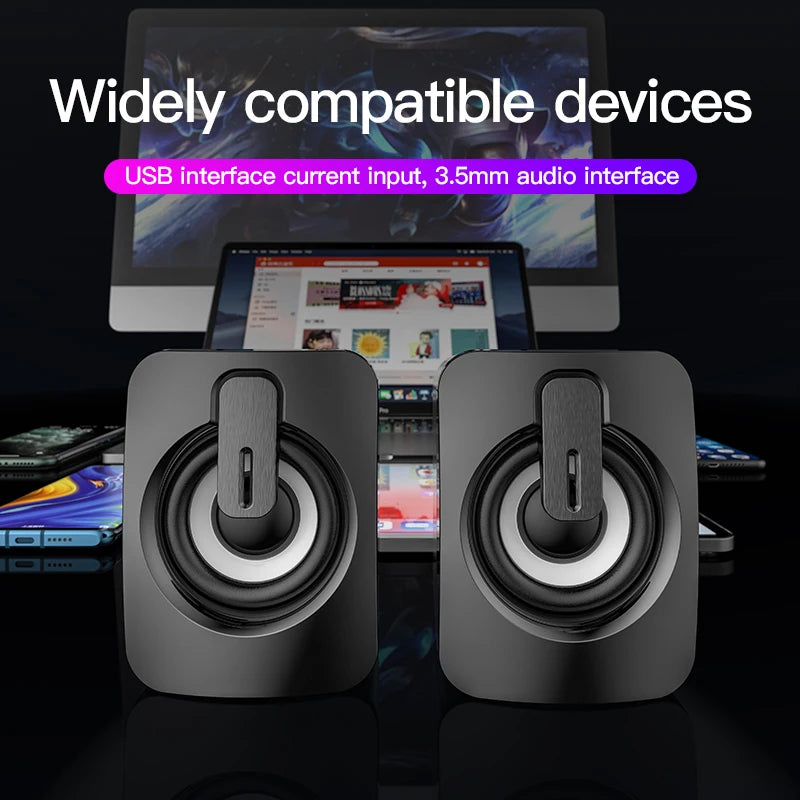 Mini Computer Speaker USB Wired Speakers 3D Stereo Sound Surround Loudspeaker For PC Laptop Notebook Not bluetooth Loudspeakers