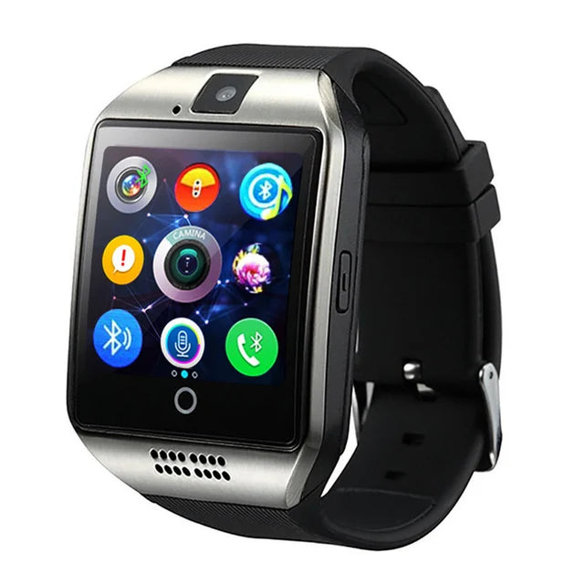 Bluetooth Smart Watch Q18 With Camera Facebook Whatsapp Twitter Sync SMS Smartwatch Support SIM TF Card For IOS Android