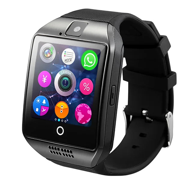 Bluetooth Smart Watch Q18 With Camera Facebook Whatsapp Twitter Sync SMS Smartwatch Support SIM TF Card For IOS Android