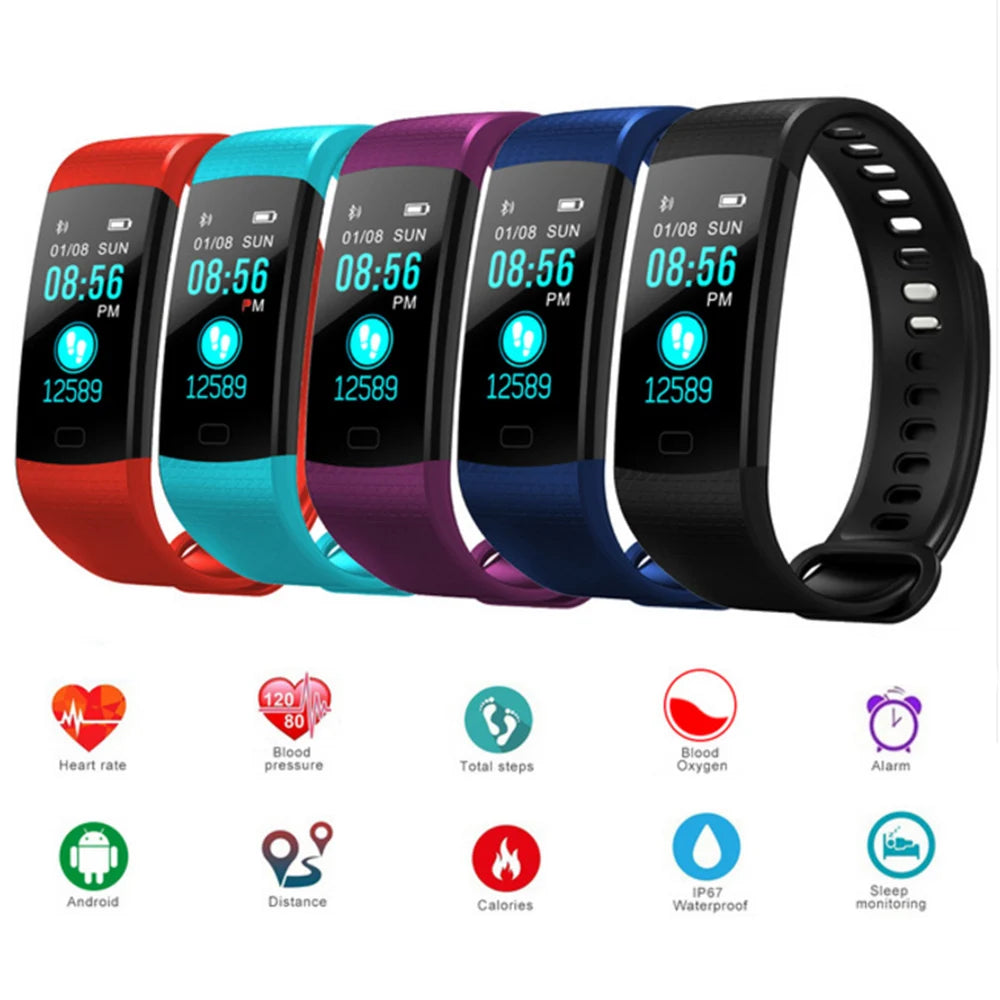 Y5 Bluetooth Smart Bracelet Heart Rate activity fitness tracker Blood Pressure Sport Band Electronic Wristband For Women Men